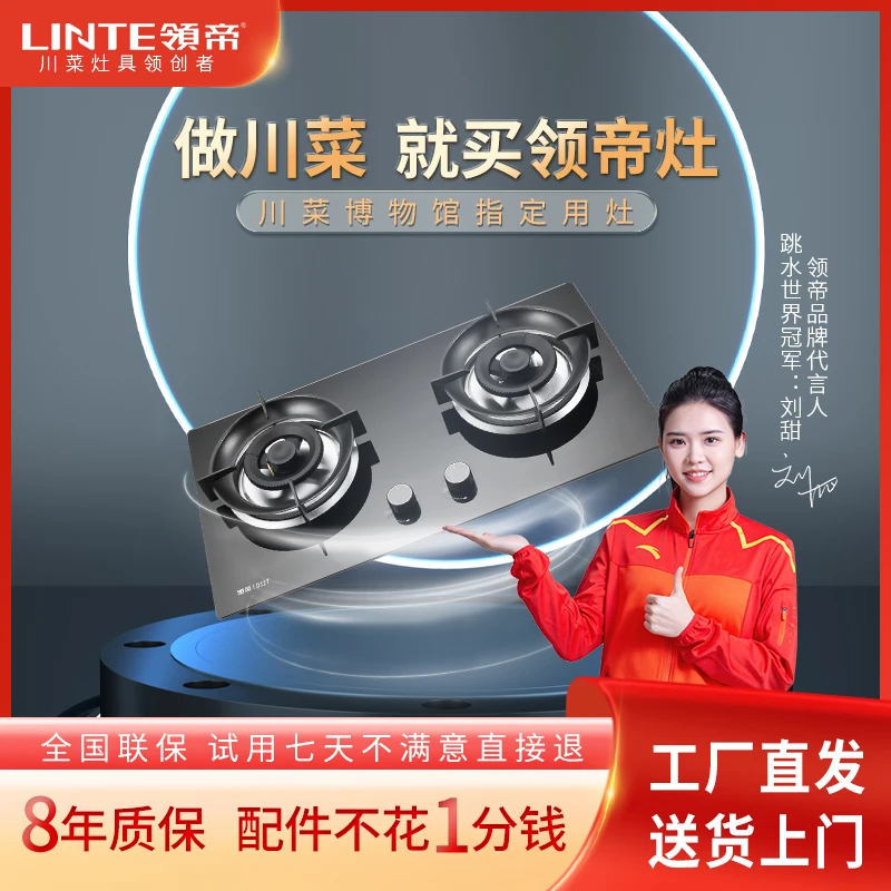 【厂家直销】川菜灶具D12T双灶一体台式嵌入式两用燃气天然气灶具