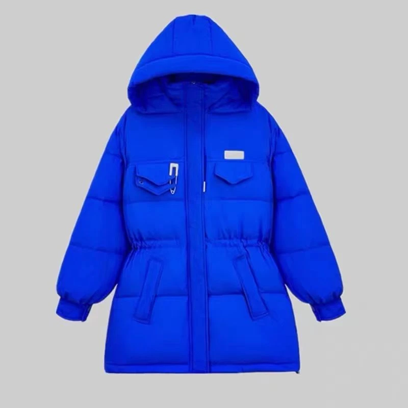 FEEL SURE A7900 90白鸭绒！克莱因蓝收腰连帽高端羽绒服 WZ0921