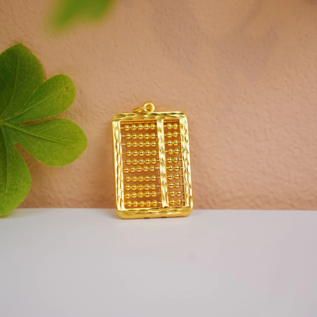 吊坠足银 算盘吊坠精致女人选择厚包工艺简约小巧精致