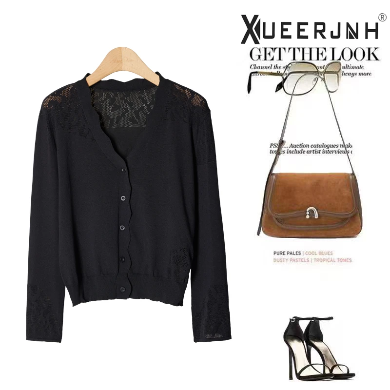 法式高级感蕾丝拼接针织衫休闲百搭长袖早秋款上衣吊带连衣裙