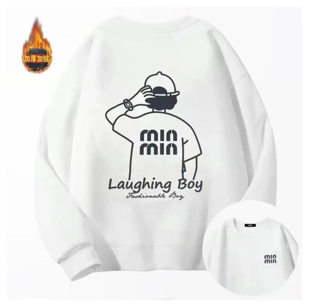 【加绒卫衣】重磅圆领卫衣休闲男女同款潮流百搭-AB面胸标min