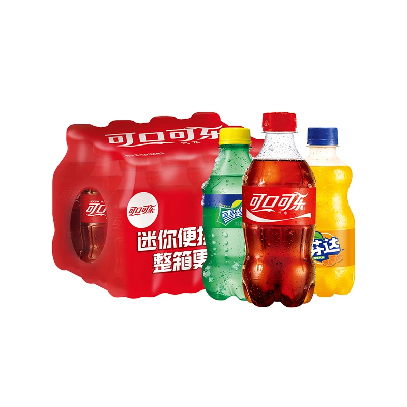 可口可乐雪碧芬达迷你小瓶装尝鲜300ml*2瓶可乐碳酸汽水饮料整箱
