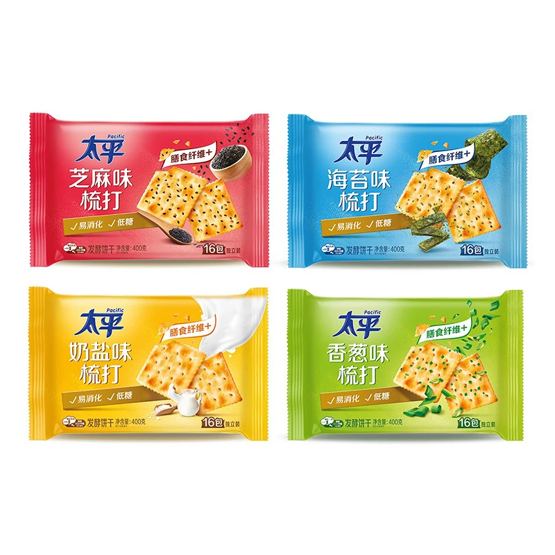 亿滋太平苏打饼干400g梳打加铁香葱奶盐海苔芝麻咸味早餐充饥零食