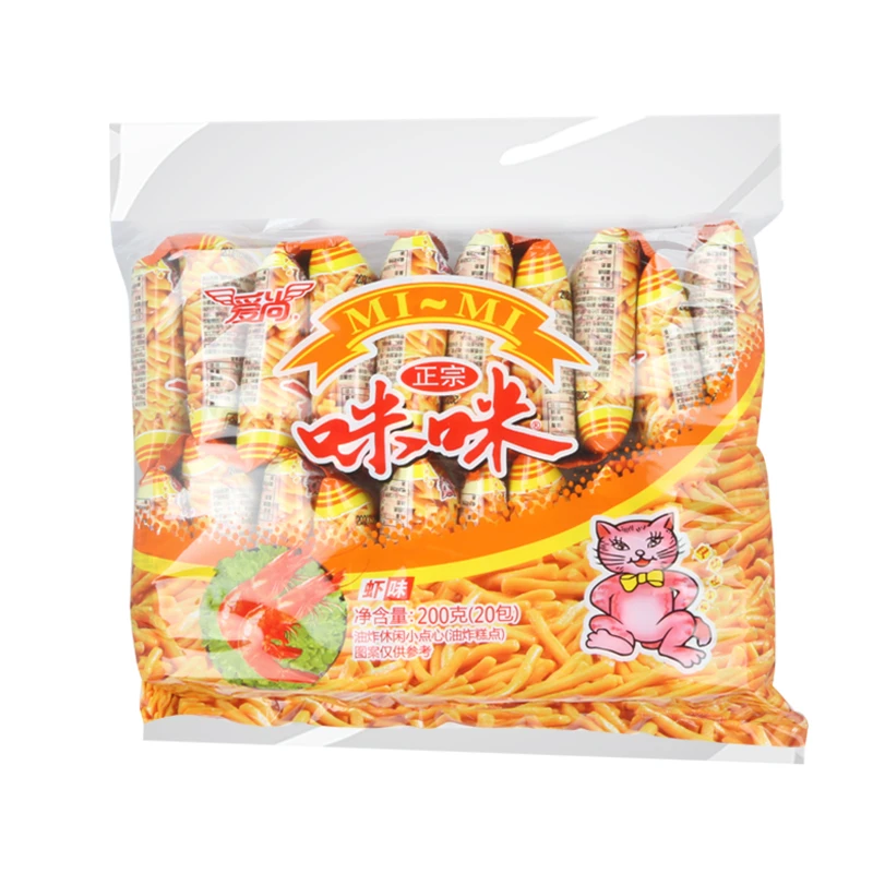 【交个朋友专属】爱尚咪咪虾条10g*20包网红薯条办公室休闲零食品