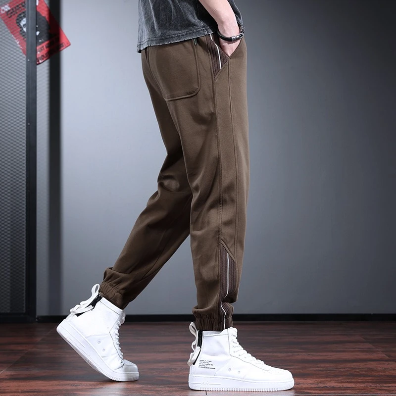 卡帕嘟春秋季休闲裤子男宽松束脚运动裤高级感美式大码卫裤男潮流