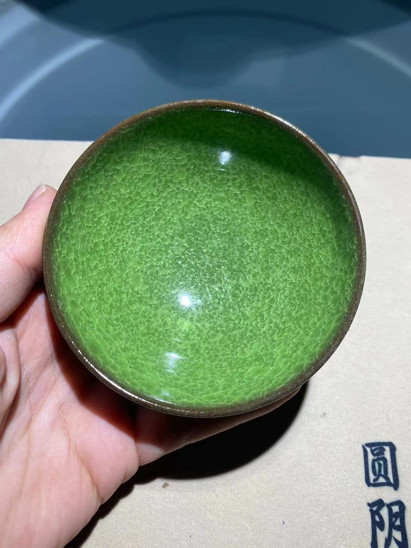 【闪购商品】帝王翡翠绿冰裂主人杯A