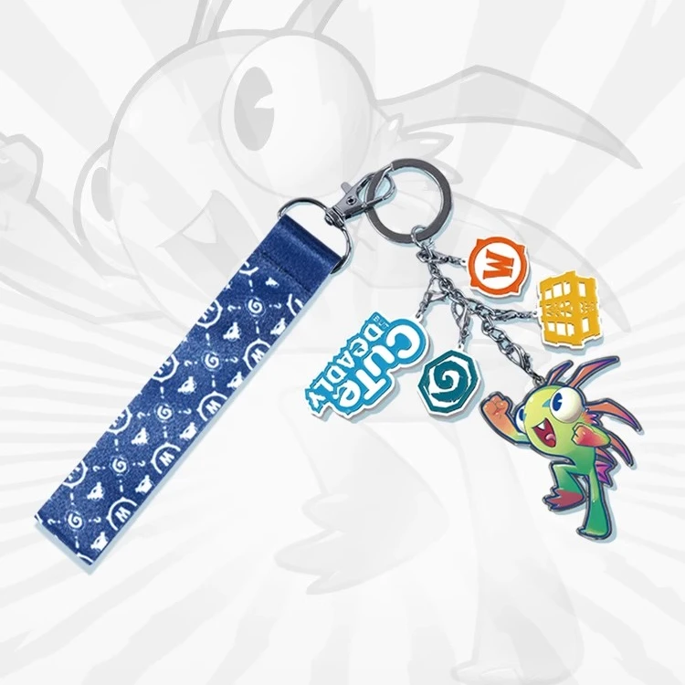 Blizzard暴雪游戏周边魔兽世界Q版小鱼人金属钥匙扣立体挂件配件