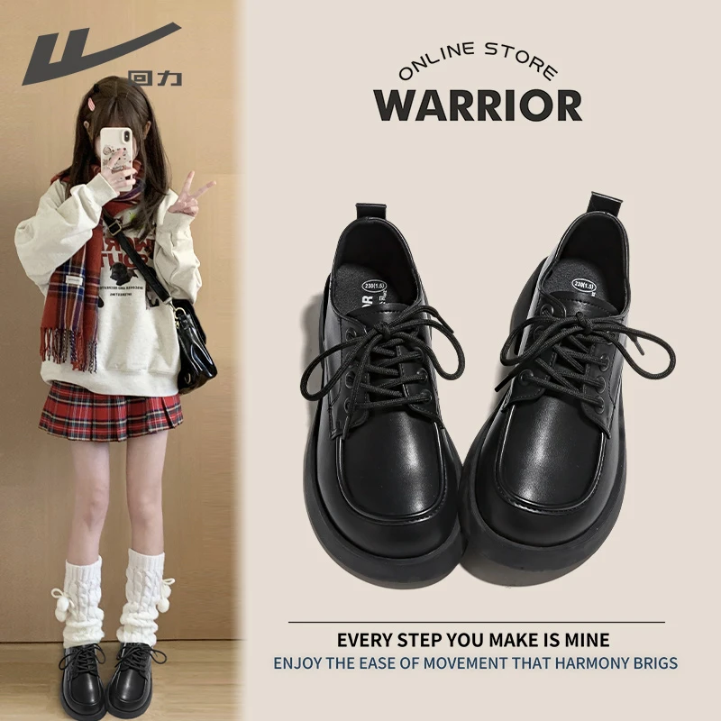 回力2025新款网红爆款玛丽珍小皮鞋乐福鞋百千金风女士玛丽珍单鞋