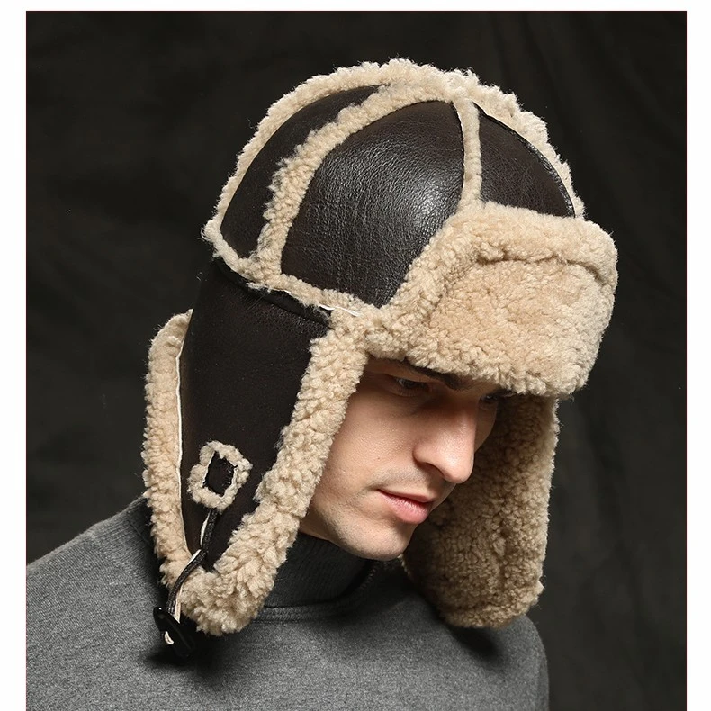 绵羊帽子雷锋帽时尚加厚护耳防风防寒保暖帽户外男女