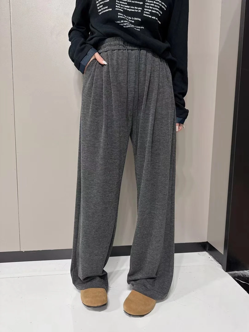 依林～早秋直筒窄版阔腿裤慵懒风糯米裤休闲长裤20