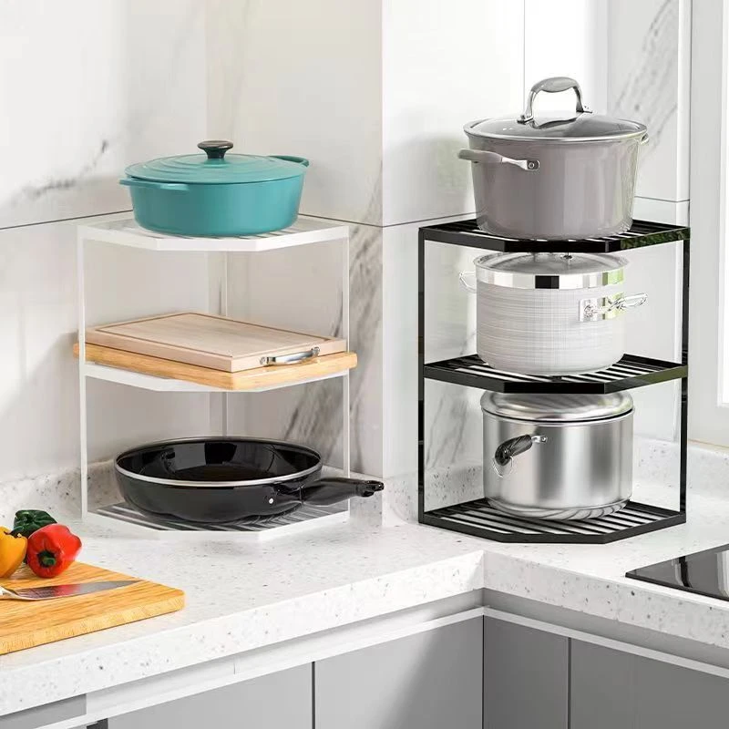 厨房锅具置物架三角厨房收纳锅架多层锅架家用整理架