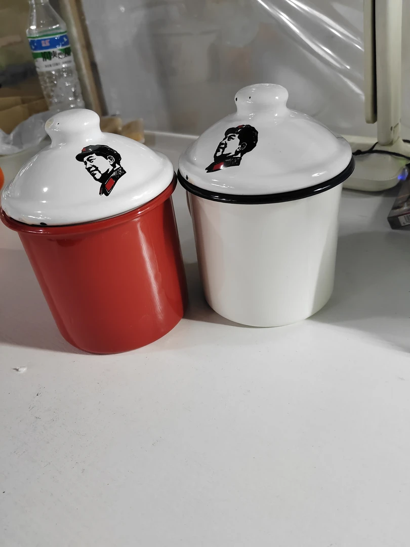 2个装搪瓷大杯子瑕疵处理颜色随机发