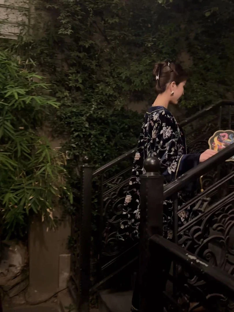 BABY ANNE【风华绝代】丝绒绣花珠片绣长款/短款上衣/裤子PD233049