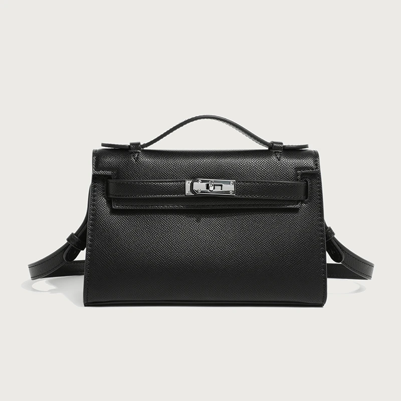 简约经典新款热销时尚感精致单肩包包百搭斜跨女包1497黑色