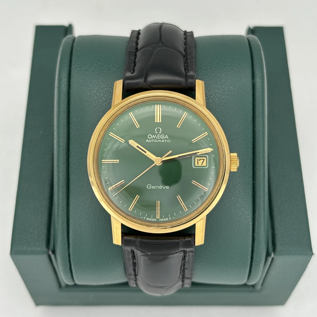 95新 Omega/欧米茄 表径35 中古日内瓦经典复古金色简约表 M1420