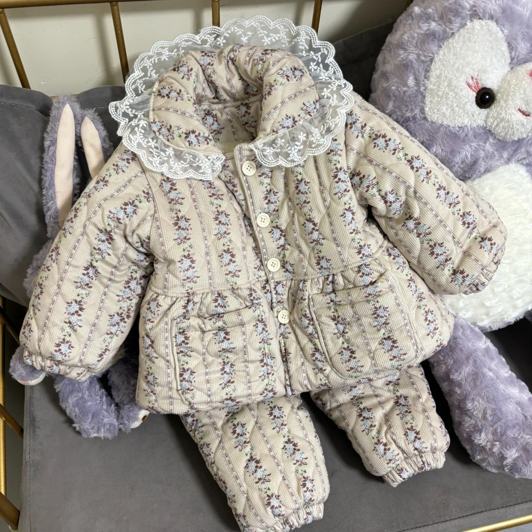 冬季新款加厚儿童加绒宝宝套装男女童冬季女孩男孩保暖外穿睡衣