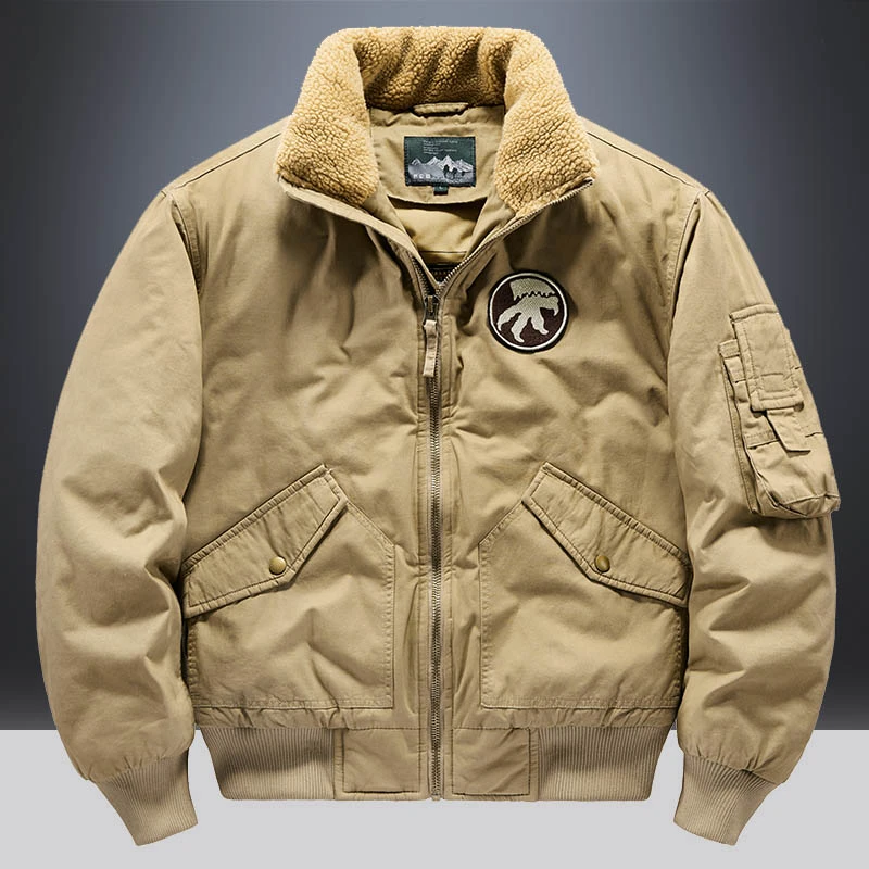 2023年冬季新款棉衣男士加厚纯棉工装大码短款棉服美式休闲外套