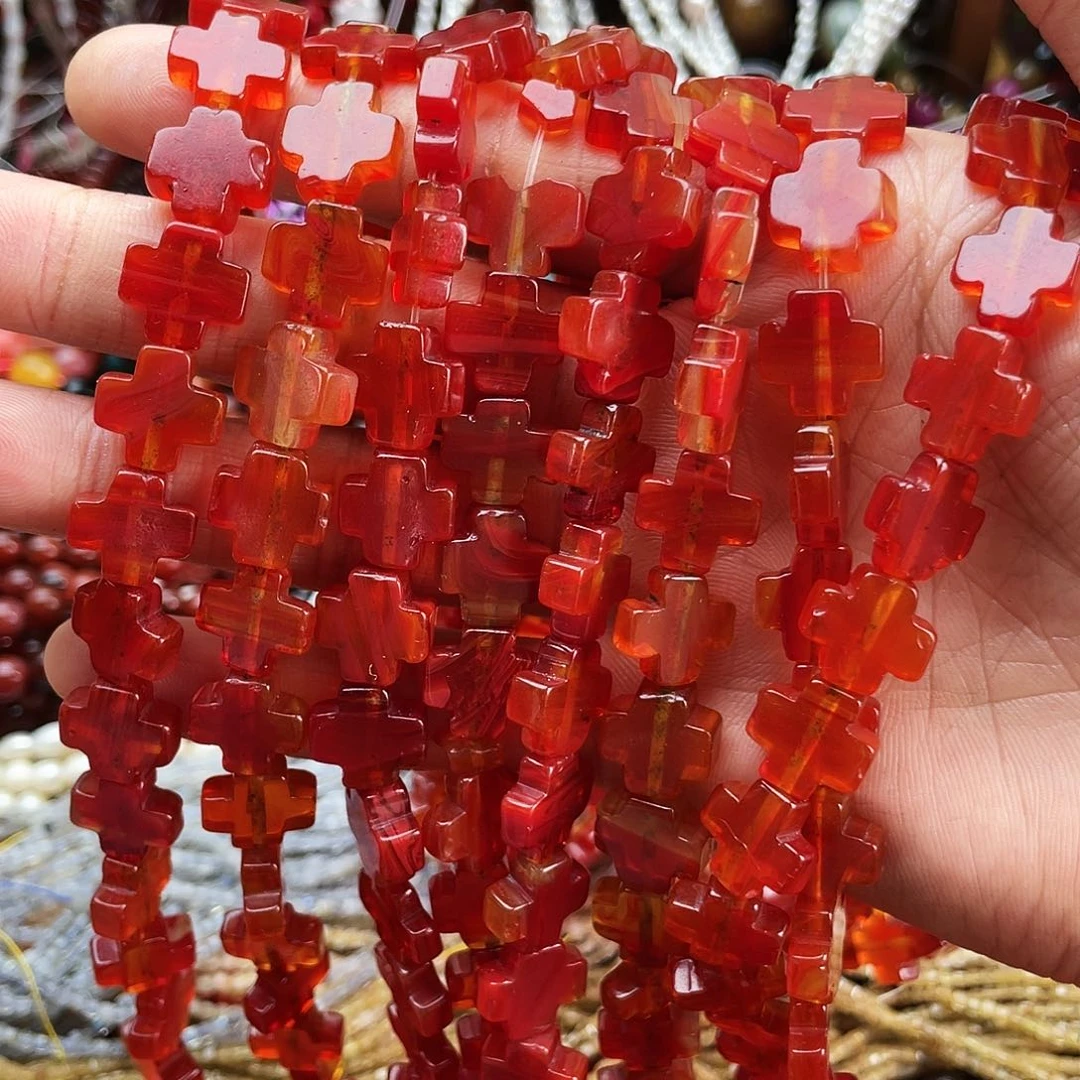 玛瑙/玉髓珠宝半成品未镶嵌红玛瑙➕1条卡12