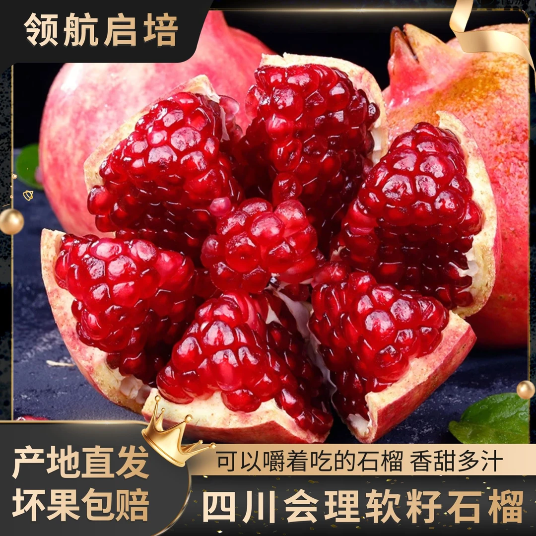 突尼斯软籽石榴净重4.5斤一级果单果300g起