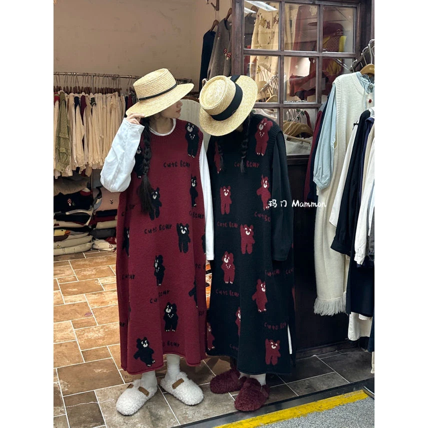 叨叨推荐款 MM#5606#小熊长款马甲 FL