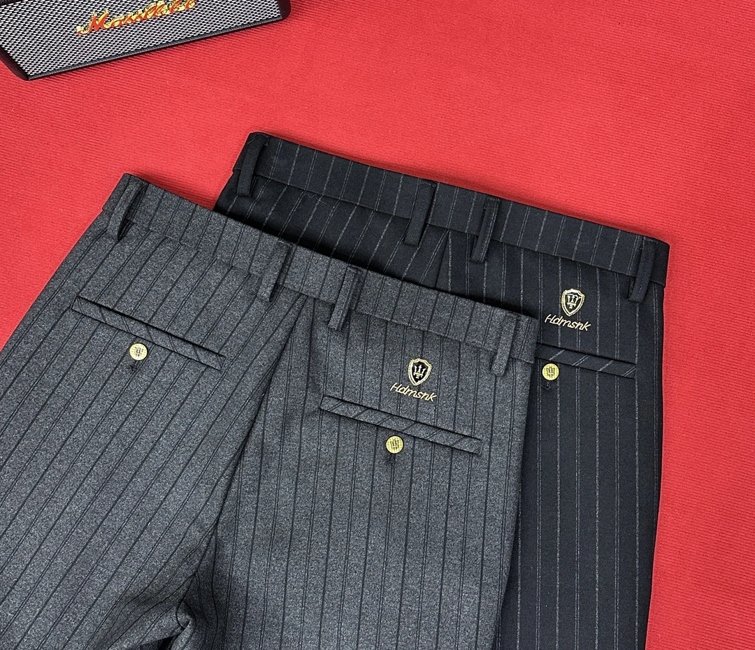 MM2066早春新款亲肤透气轻奢时尚百搭修身弹力商务男士休闲裤