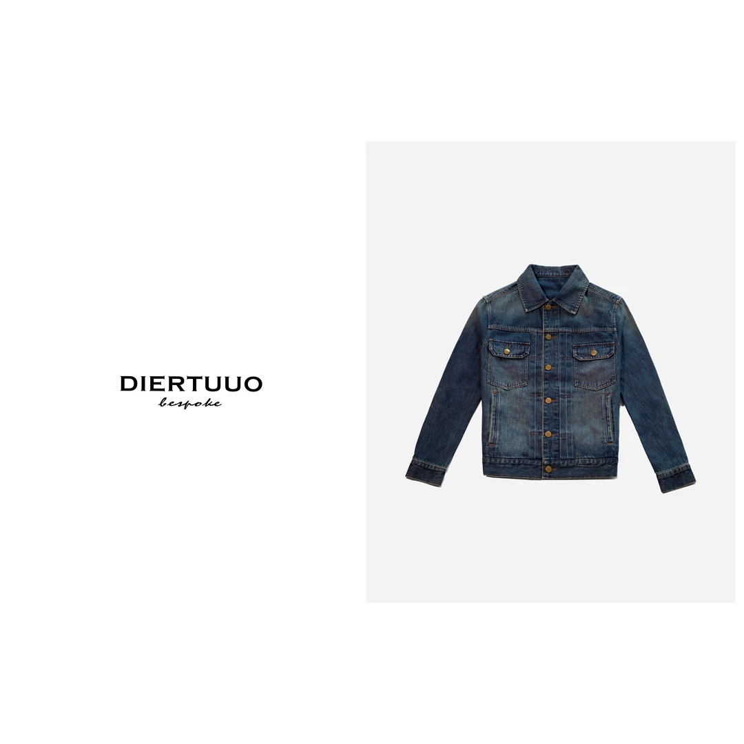 DIERTUUO迪途-男士早春经典时尚百搭返潮复古水洗牛仔外套8888