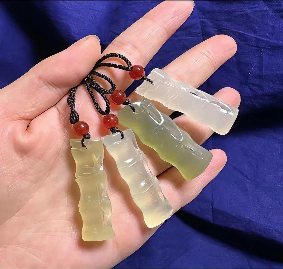 【飞总福利】蛇纹石玉未镶嵌多样性随机发一个竹节  011