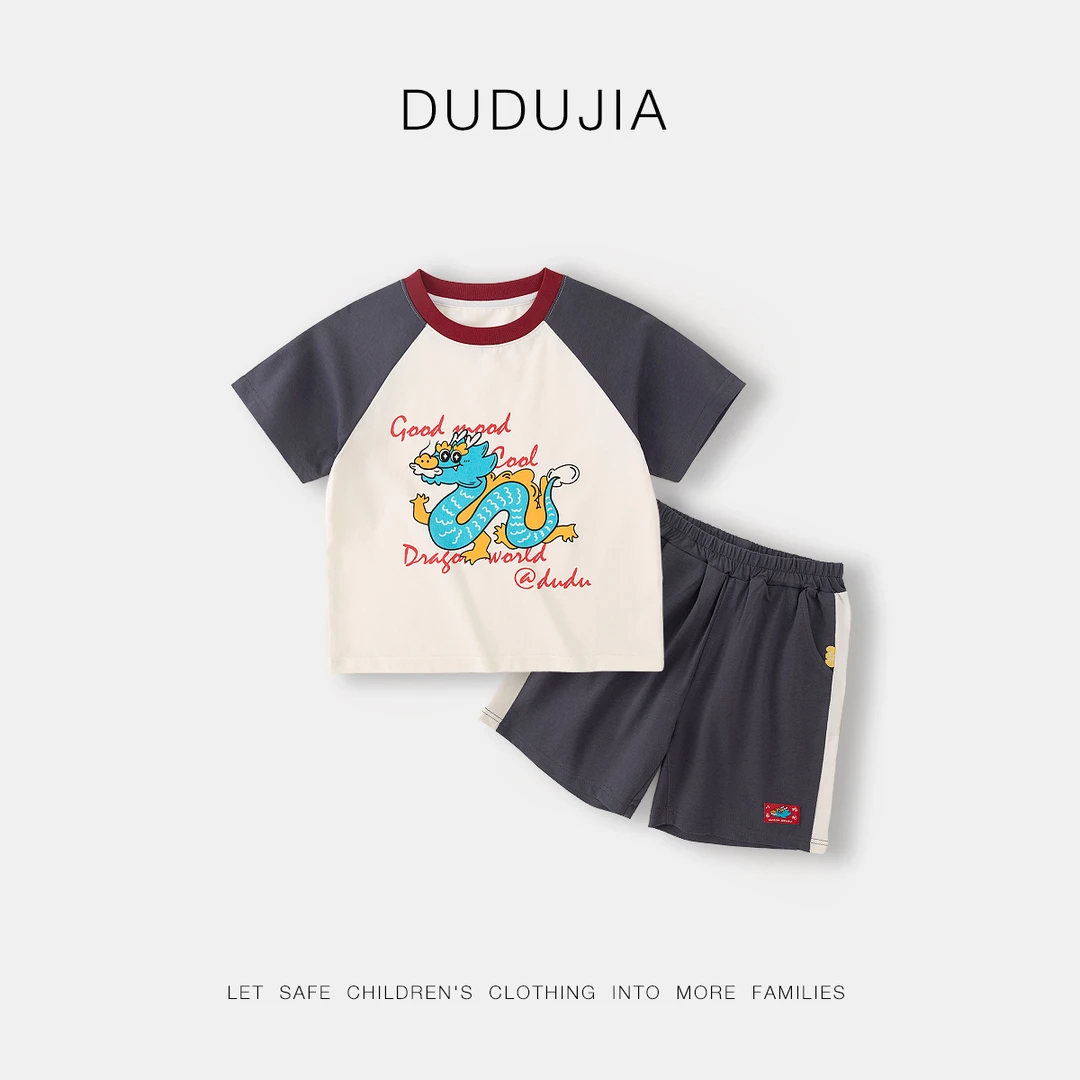 【现货】嘟嘟家短袖短裤两件套套装夏款F4BTZ104