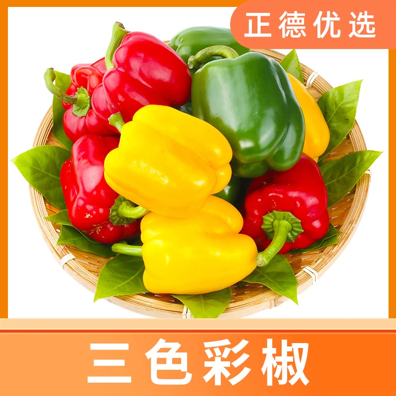 【三色彩椒】山东寿光新鲜当季混合彩椒水果椒3/4.5斤装 X
