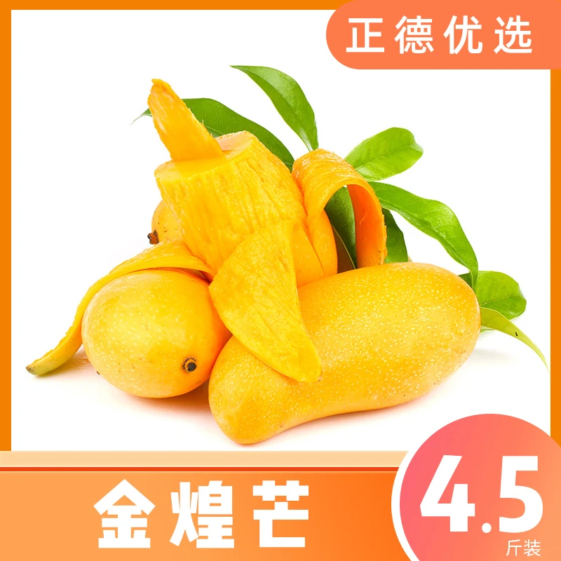 【金煌芒】海南芒果金煌芒新鲜当季水果个大核薄肉厚包邮 4.5斤装 S