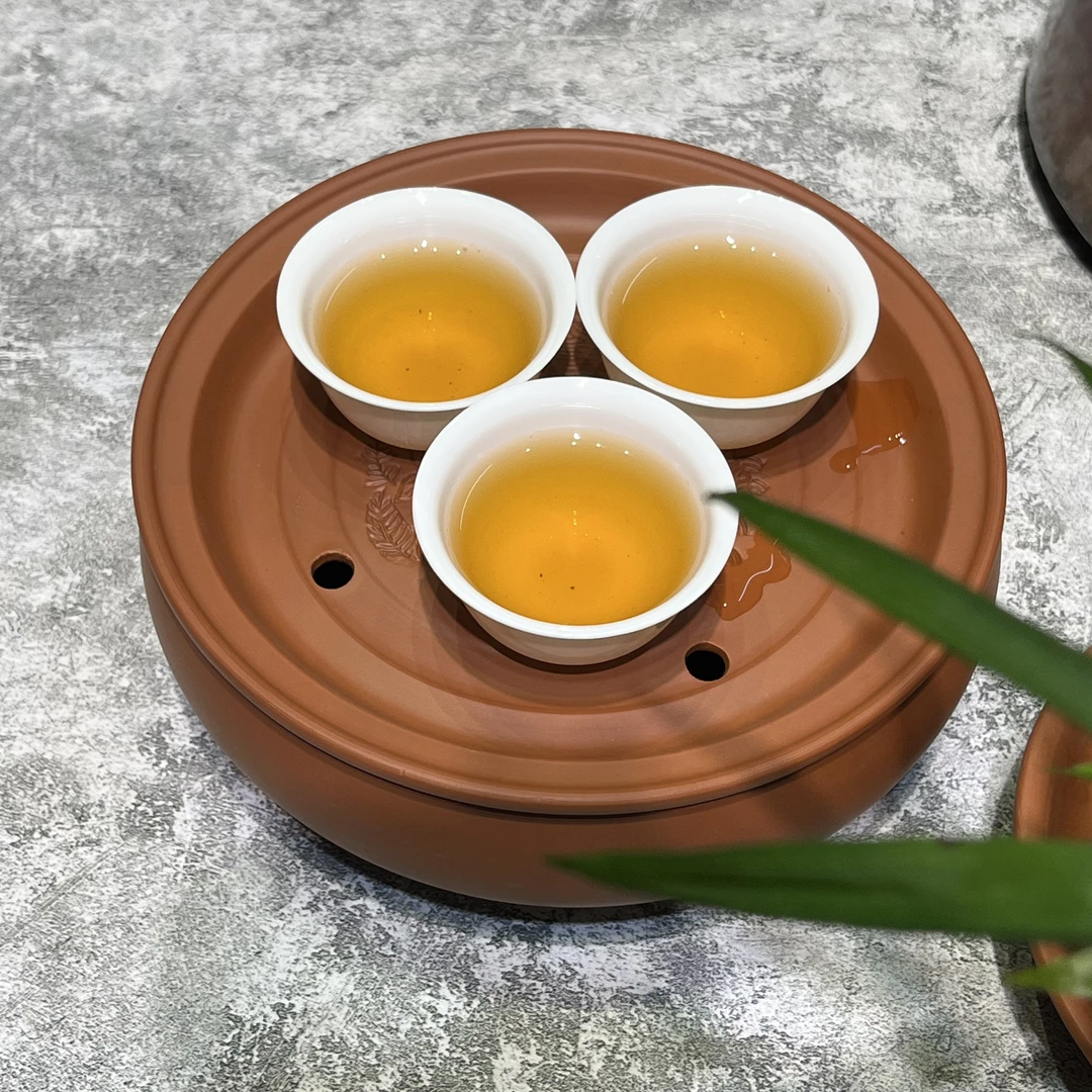 茶盘茶具紫砂6寸茶船潮汕手拉泡茶朱泥干泡台煮茶壶承蓄水15c双层