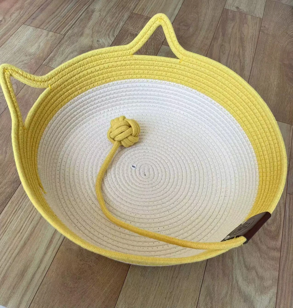 棉绳编织猫窝四季通用可拆洗猫窝睡觉用猫抓