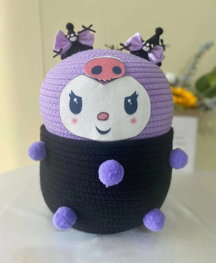 酷洛米收纳筐卡通立体家用零食收纳篮儿童玩具收纳3D立体摆件