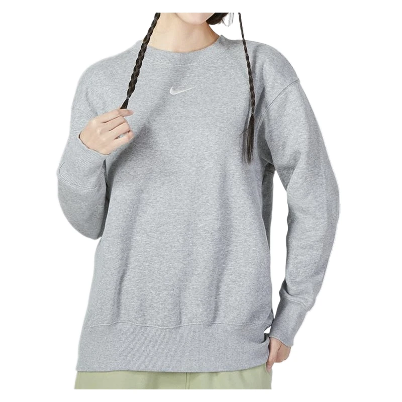 NIKE/耐克正品简约灰色时尚宽松运动休闲圆领长袖卫衣-DQ5734-063