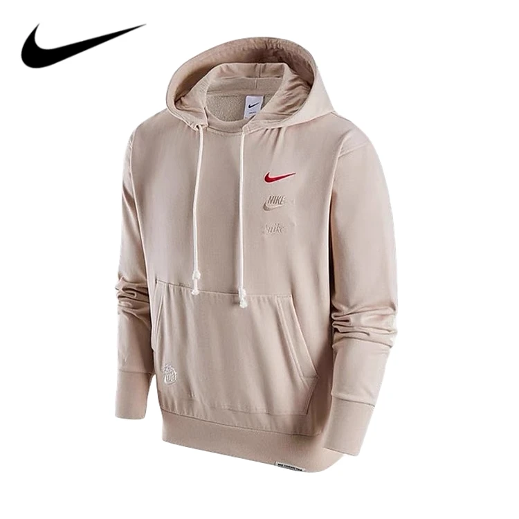 NIKE/耐克正品男款卡其色时尚运动休闲简约连帽卫衣-FZ9041-126