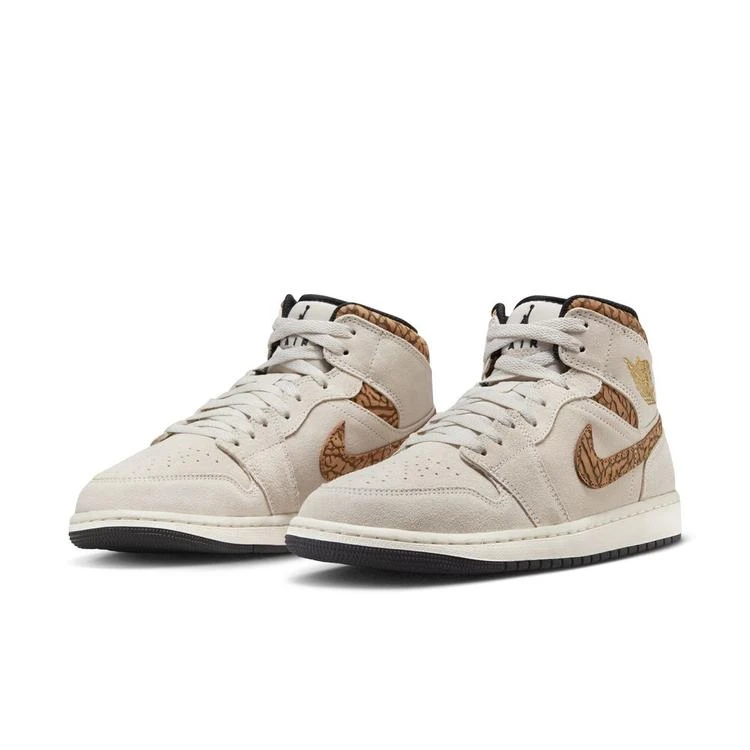 Nike/耐克正品男子AJ1复古休闲卡其色中帮经典板鞋-DZ4129-102