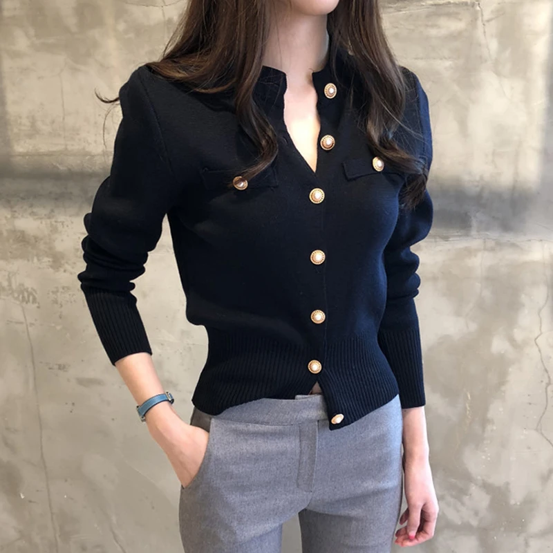小个子针织开衫毛衣女秋冬新款收腰显瘦温柔系穿搭长袖上衣秋