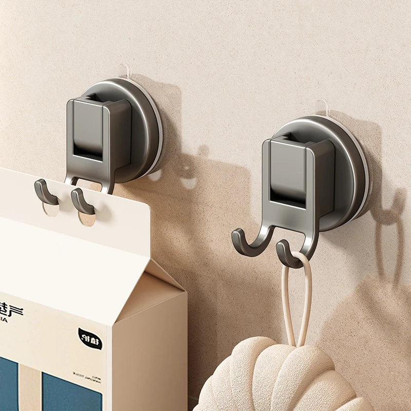 吸盘纸巾双挂钩悬挂式多功能手提抽纸挂架厕所厨房卫生间强力粘钩