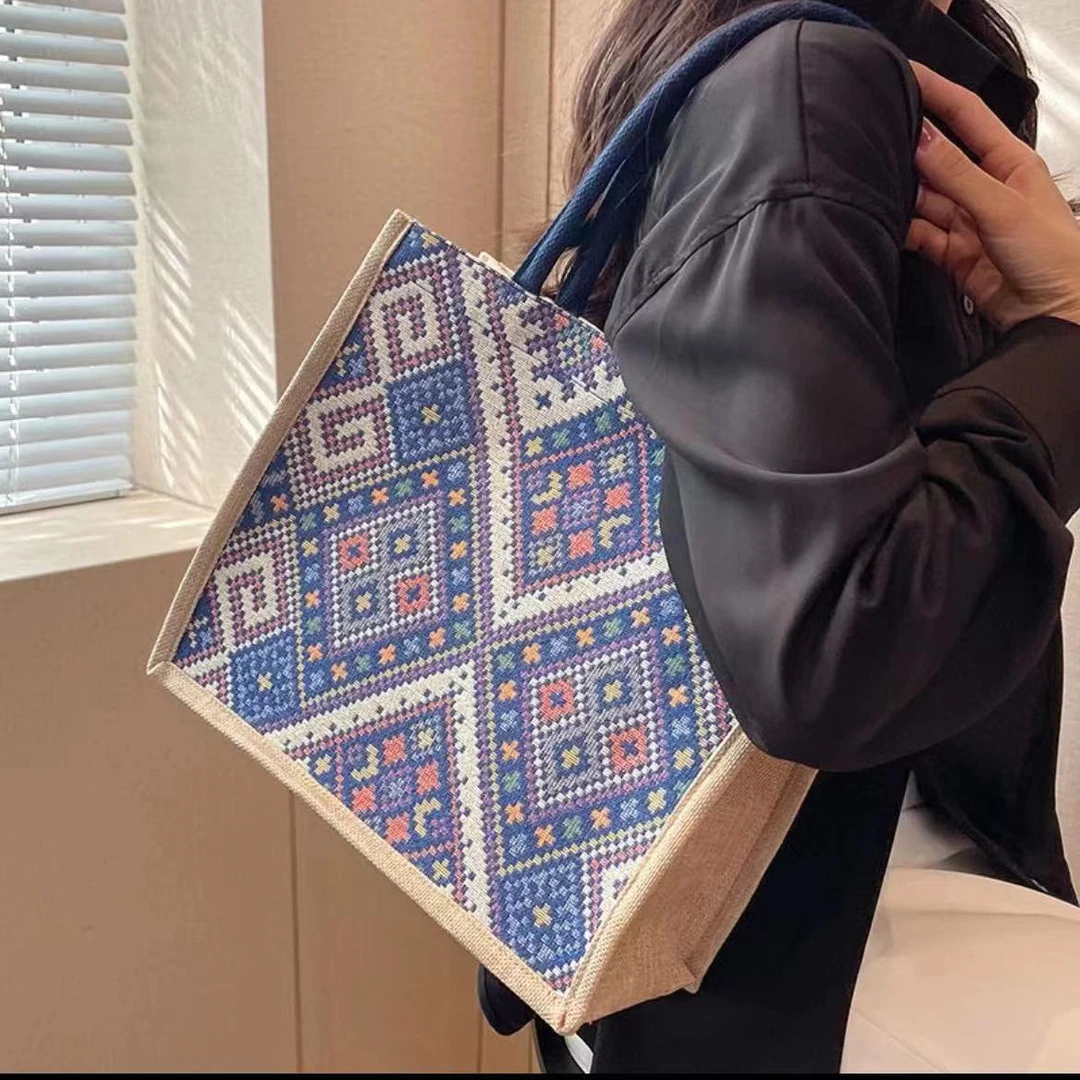 【新疆包邮】网红时尚休闲百搭复古学生单肩简约通勤编织韩版大包包
