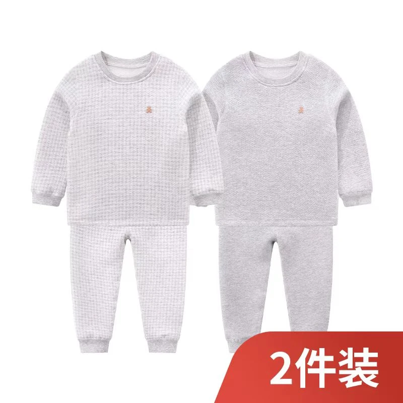 LABI BABY/拉比格子夹丝圆领服套装（2套装）