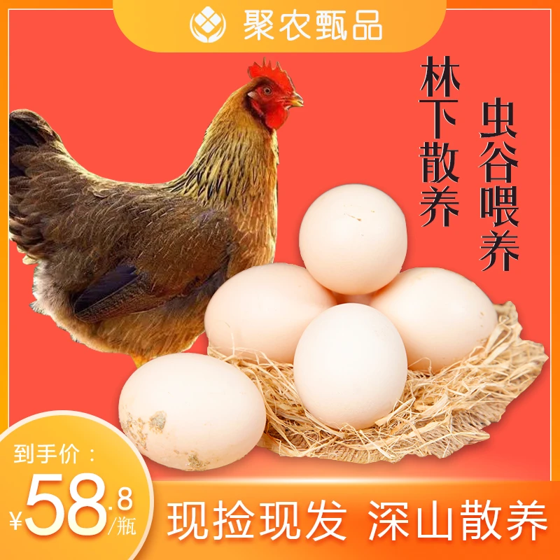 秦岭农家新鲜营养土鸡蛋30枚/盒1.2kg±20g不含激素商南金丝峡特产