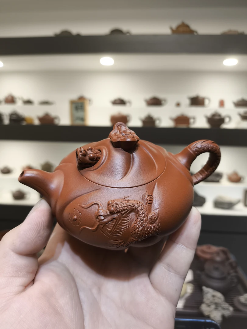 精品朱泥小品半手工鱼化龙150cc