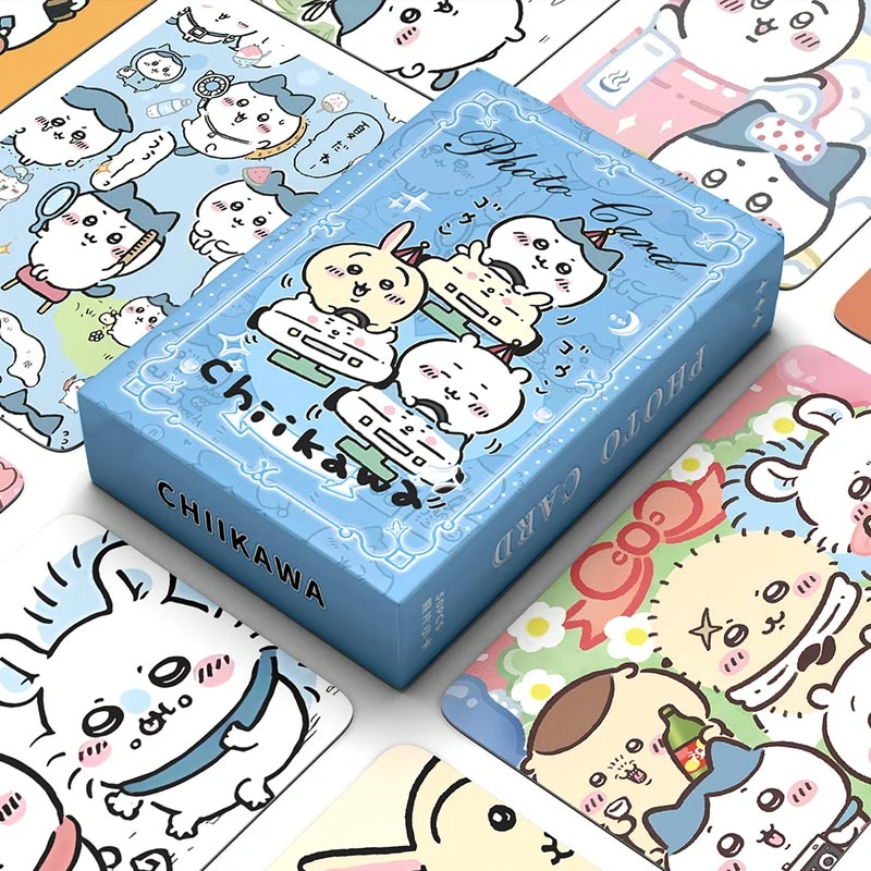 chiikawa镭射小卡高清动漫吉伊卡哇创意纸质小卡写真集ins咕卡