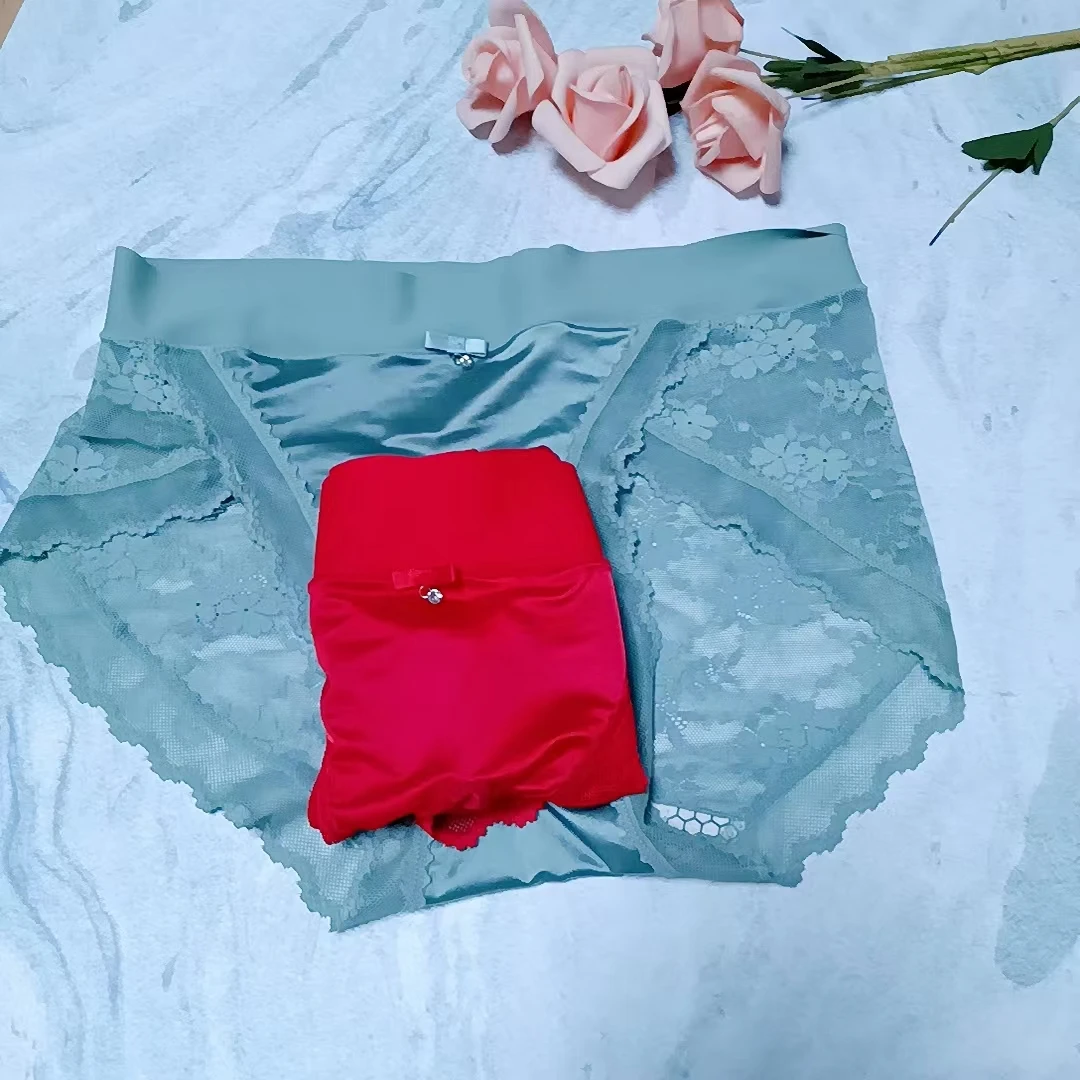 男士蕾丝拼接家居裤，一组3条