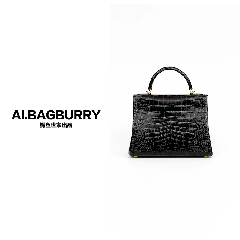 AI.BAGBURRY2024秋冬新款双11爆款雅丹平替好物鳄鱼皮女包