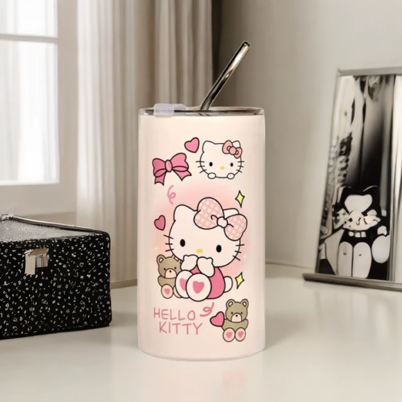 hellokitty水杯女生可爱吸管杯子大容量学生喝水杯少女心带盖情侣