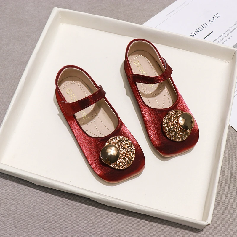 童鞋小女孩女宝儿童皮鞋2024春季女童软底单鞋宝宝洋气时尚公主鞋