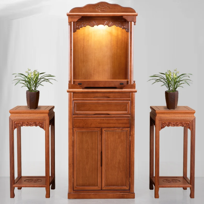 实木立柜桌供台家用樱桃木套柜供柜家庭供柜农村家里堂屋供桌一体
