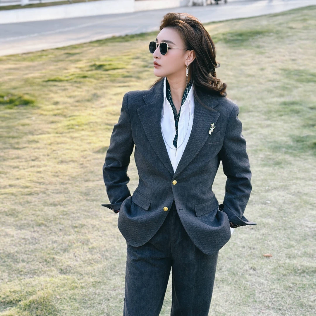 正正TUTU秋冬加厚尼料高定单件西装西服休闲-PS小西装