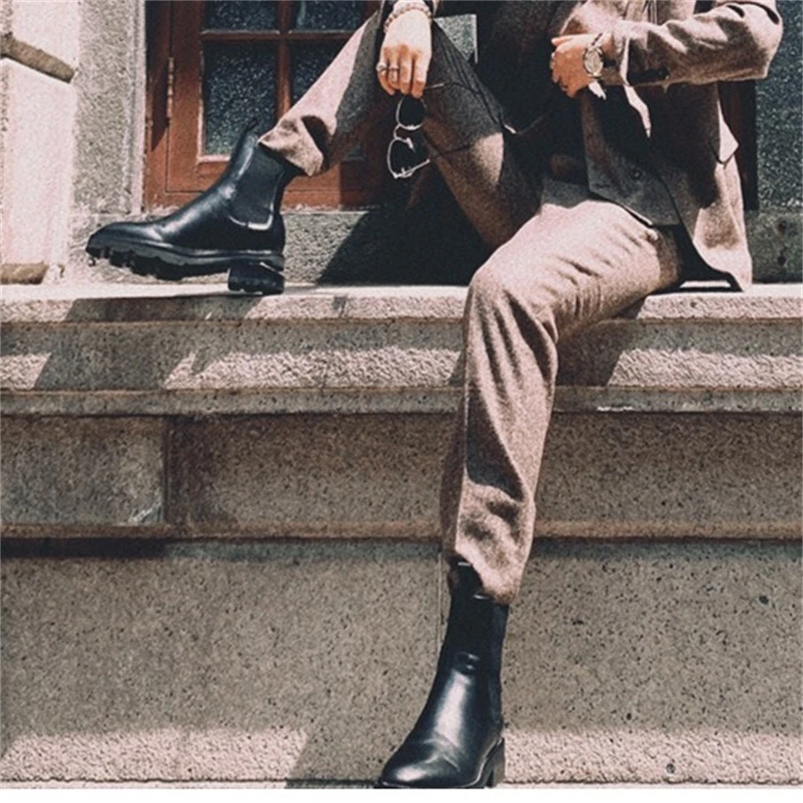 [正正TUTU]复古粗花单件裤子男女款